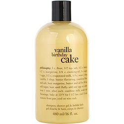 Vanilla Birthday Cake Shampoo, Shower Gel & Bubble Bath --480ml/16oz