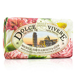 Dolce Vivere Fine Natural Soap - Pisa - White Magnolia, Apricot Blossom & Lilium  --250g/8.8oz