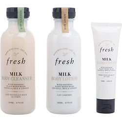 Head To Toe Nourishing Trio Set: Milk Body Cleanser 260ml/8.7oz + Milk Body Lotion 260ml/8.7oz + Milk Hand Cream 50ml/1.7oz --3pcs