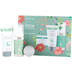 Skin Zen Trio: Global Protection Day Cream 50ml + Gentle Cleansing Milk 50ml + Overnight Recovery Balm 15ml --3pcs