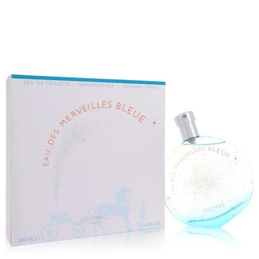 Eau des Merveilles Bleue by Hermes Eau De Toilette Spray 3.4 oz for Women