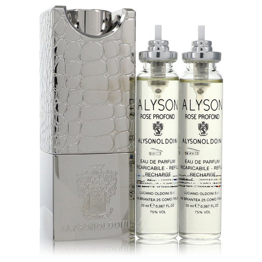 Rose Profond by Alyson Oldoini Eau De Parfum Refillable Spray Includes 3 x 20 ml Refills and Atomizer 2 oz for Women