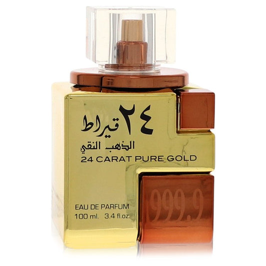 Lattafa 24 Carat Pure Gold by Lattafa Eau De Parfum Spray (Unisex Unboxed) 3.4 oz for Men
