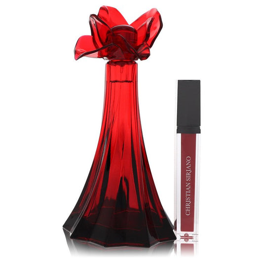 Christian Siriano Ooh La Rouge by Christian Siriano Eau De Parfum Spray + 0.21 Oz Red Lip Gloss (Unboxed) 3.4 oz for Women
