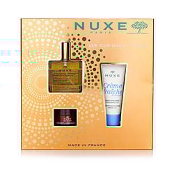 The Iconics Set: Prodigieuse Oil 50ml + Creme Fraiche De Beaute Redensifying Moisturizing Cream 48h 30ml + Reve De Miel Ultra-nourishing And Repairing Honey Lip Balm 15g --3pcs